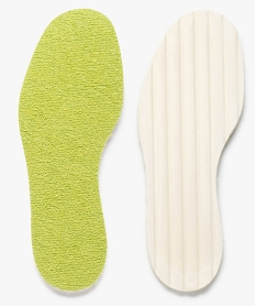 GEMO Semelles hygiène 100% coton multi-tailles Vert