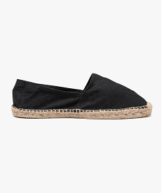 GEMO Espadrilles homme à semelle en corde et dessus toile Noir