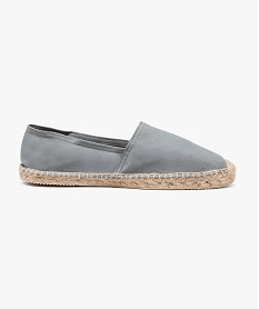 GEMO Espadrilles homme à semelle en corde et dessus toile Gris