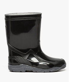 GEMO Bottes de pluie en caoutchouc texturé Noir