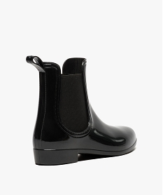 bottes de pluie unies noires style chelsea boots noir1541501_4