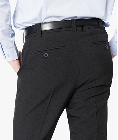 pantalon de costume uni a pli noir pantalons de costume1621701_2