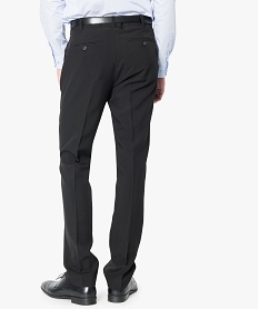 pantalon de costume uni a pli noir pantalons de costume1621701_3