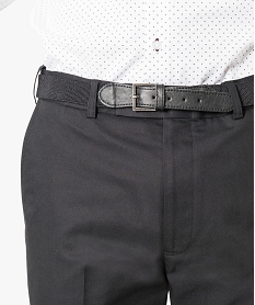 pantalon uni avec ceinture taille ajustable noir1622101_2