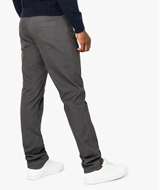 pantalon homme 5 poches coupe regular en toile unie gris pantalons de costume1624001_3