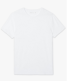 tee-shirt basique uni col rond blanc1698601_4