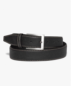 GEMO Ceinture unie avec boucle argenté Noir