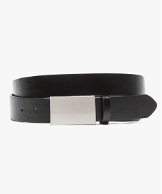 GEMO Ceinture unie avec plaque métallique Noir