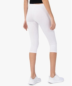 legging femme court en coton stretch blanc leggings et jeggings1729501_3