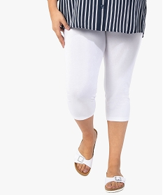 GEMO Legging uni longueur 78ème femme grande taille Blanc