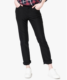 GEMO Pantalon coupe droite maille élastique noir standard