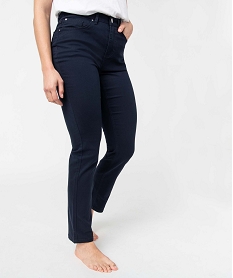 pantalon femme coupe regular taille normale - l26 bleu pantalons1765701_1