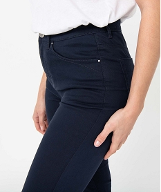 pantalon femme coupe regular taille normale - l26 bleu pantalons1765701_2