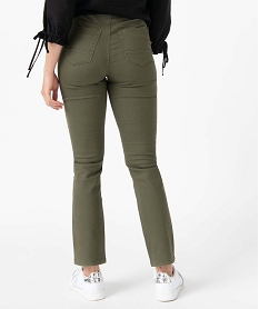 pantalon femme coupe regular taille normale - l26 vert pantalons1765901_3