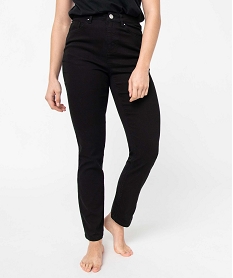 pantalon femme coupe regular taille normale - l26 noir pantalons1766001_1