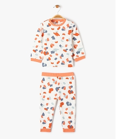 GEMO Pyjama bébé garçon imprimé deux pièces Blanc