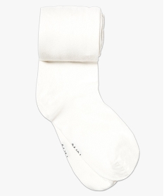 GEMO Collants fille opaques et chauds blanc standard