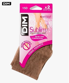 lot de 2 paires de socquettes sublim voile brillant dim beige chaussettes2087601_1