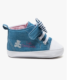 chaussures de naissance en denim - lulu castagnette bleu chaussures de naissance2119601_1