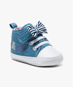 chaussures de naissance en denim - lulu castagnette bleu chaussures de naissance2119601_2