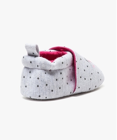 chaussures de naissance avec motifs pois et coeur gris2121001_4