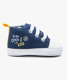 chaussure de naissance garcon avec inscription tres cool bleu chaussures de naissance2128701_1