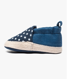 chaussures de naissance motifs etoiles - lulu castagnette bleu2146001_3