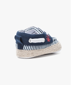 chaussures de naissance avec semelle en corde - lulu castagnette bleu2150601_4