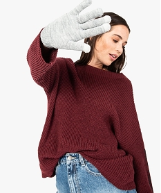 gants adaptes aux ecrans tactiles femme (lot de 2 paires) gris2160001_2