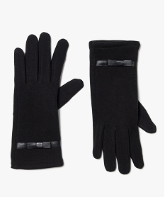 gants pour ecrans tactiles avec noeud simili cuir blanc2160701_2