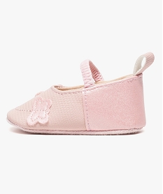 chaussures de naissance avec motif papillon et bride elastiquee rose2168901_3