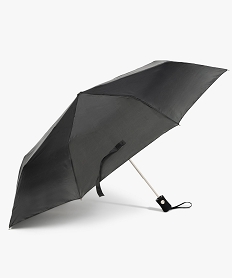 GEMO Parapluie femme pliable en toile unie Noir