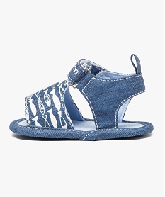 sandales de naissance avec motifs poissons bleu chaussures de naissance2190601_3