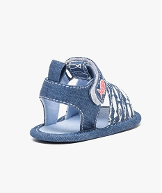 sandales de naissance avec motifs poissons bleu2190601_4