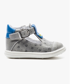 chaussures bebe garcon dessus cuir motif cactus gris2190801_1