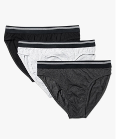 lot de 3 slips en coton gris slips2231001_3