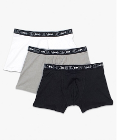 GEMO Boxer homme en coton stretch - Dim (lot de 3) argente