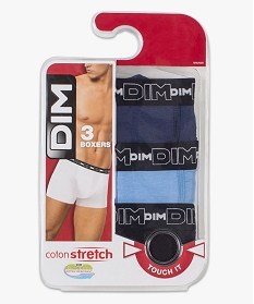 boxer homme en coton stretch - dim (lot de 3) multicolore2239101_2