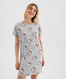 GEMO Chemise de nuit tee-shirt imprimée femme - Hello Kitty gris standard