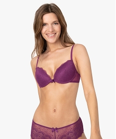 GEMO Soutien-gorge à bonnets coqués en dentelle violet vif