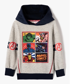 sweat garcon a capuche avec motifs avengers - marvel gris sweats2308601_1