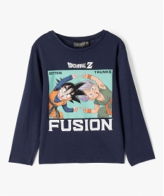 GEMO Tee-shirt garçon à manches longues avec motif coloré - Dragon Ball Z Bleu