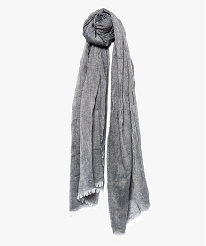 foulard facon cheche a petites franges gris2644601_2