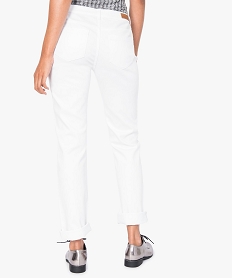 pantalon uni regular en stretch blanc pantalons2672501_3