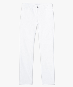 pantalon uni regular en stretch blanc pantalons2672501_4