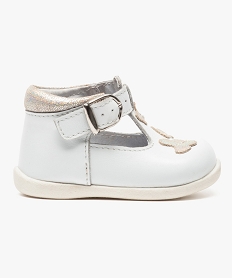 chaussures premiers pas en cuir a details brillants blanc2873401_1