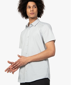 GEMO Chemise homme unie à manches courtes - Repassage facile Gris