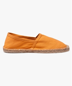 GEMO Espadrilles homme à semelle en corde et dessus toile orange standard