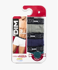 boxer homme en coton stretch - dim (lot de 3) multicolore3140101_2