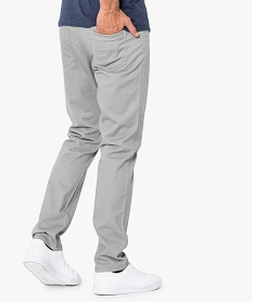 pantalon homme 5 poches coupe regular en toile unie gris3327001_3